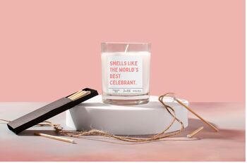 Worlds Best Celebrant Candle For Wedding Gifts, 3 of 6