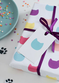 Multicoloured Cat Wrapping Paper, 2 of 4