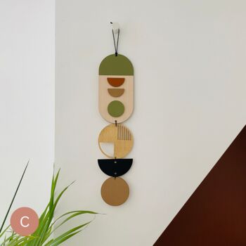 Orange, Green And Black Small Modern Wall Hanging, 3 of 10