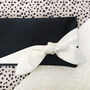 Navy And Ivory Satin Olive Clutch, thumbnail 3 of 7