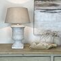 Pale Wash Distressed Table Lamp Garda, thumbnail 1 of 9