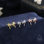 Sterling Silver Small Palm Tree Stud Earrings Earrings, thumbnail 1 of 11