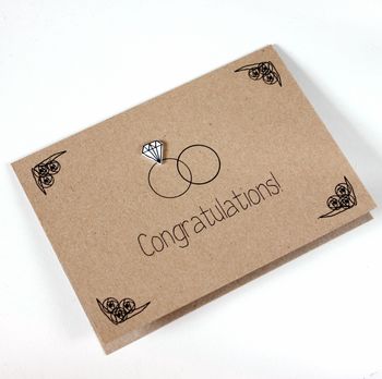 Diamond Ring Card, Personalised Engagement, Wedding, 3 of 5