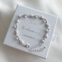 Bridesmaid Silver Pearl Diamanté Bracelet, thumbnail 1 of 4