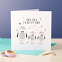 Personalised 'Coolest Dad' Penguin Dad Card, thumbnail 1 of 2