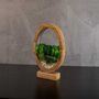 Round Wood Table Lamp With Preserved Moss, thumbnail 11 of 12
