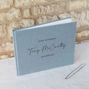 Personalised High Quality Retirement Guest Book, 2 of 4