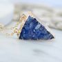 Druzy Triangle Gold Necklace, thumbnail 2 of 7