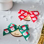 Children's Santa Bow Christmas Decoration, thumbnail 2 of 2