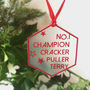 Personalised Cracker Puller Tree Decoration, thumbnail 1 of 2