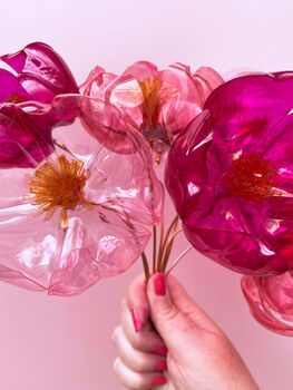 Pink Mix Bouquet Recycled Plastic Bottle Flowers, 5 of 12