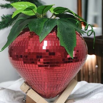 Mosaic Disco Ball Strawberry Ornament, 8 of 10