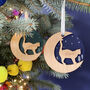 Starry Cat Personalised Christmas Decoration, thumbnail 5 of 6