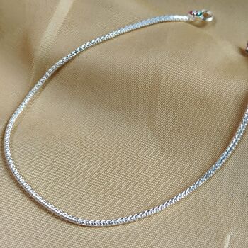 Braided Thin Snake Chain Indian Payal Anklet, 3 of 5