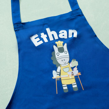 Children’s Personalised Zebra Crafts Apron, 3 of 6