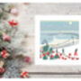 Snow Fighting By The Sea Christmas Card Pack Of Five, thumbnail 1 of 2