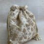 Gold Handcrafted Embroidered Potli Bag/Wrist Bag, thumbnail 3 of 5