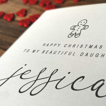 Christmas Card For Daughter, To A Special Daughter Christmas Card, Personalised Card For Daughter, Handmade Card, 4 of 4