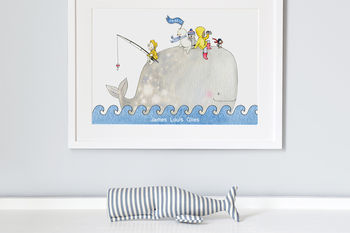 Personalised Children's Whale Illustration Print, 2 of 12