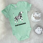 Zebra Personalised Jungle Babygrow, thumbnail 1 of 6