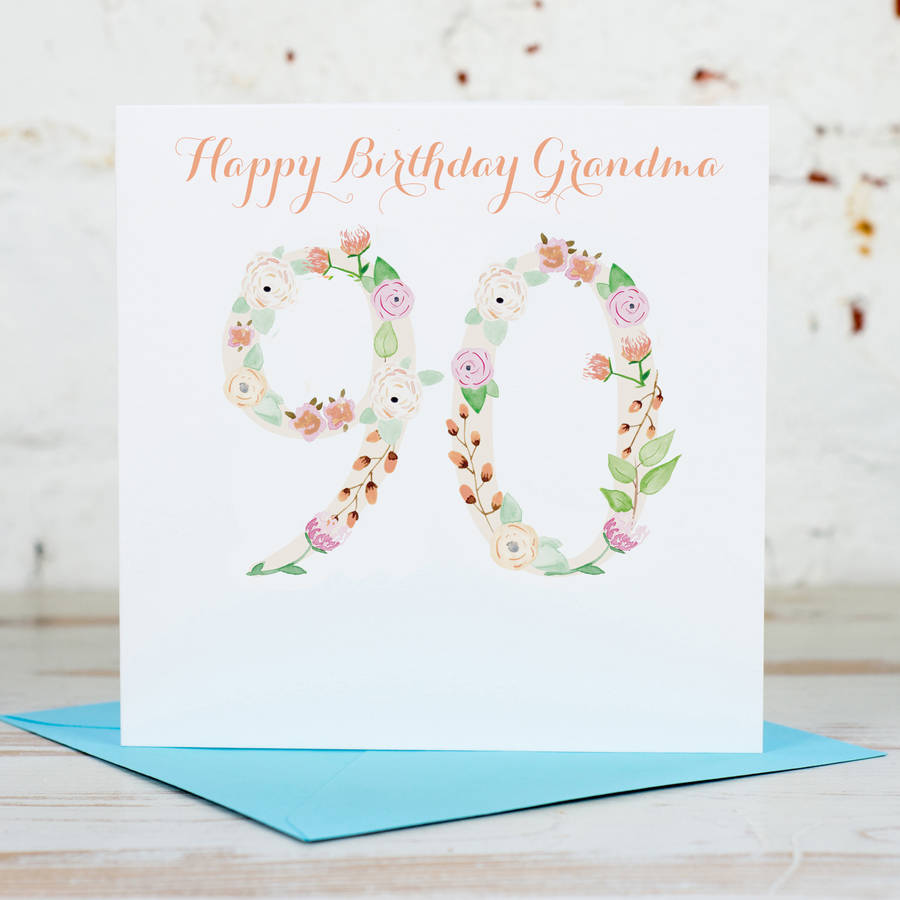 personalised 90th birthday card by yellowstone art boutique | notonthehighstreet.com