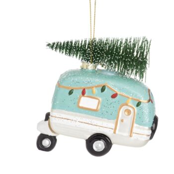 Mint Green Caravan With Tree Bauble, 2 of 2