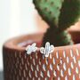 Cactus Stud Earrings Nature Lover Gift Sterling Silver, thumbnail 1 of 6
