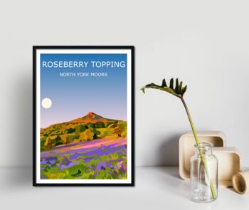 Roseberry Topping North York Moors Landscape Art Print, 2 of 3