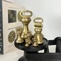 Vintage Salter Staffordshire Cast Iron Kitchen Scales With Brass Weights, thumbnail 4 of 5