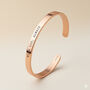 Rose Personalised Cuff Bracelet, thumbnail 1 of 5