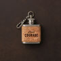 'Liquid Courage' Mini Cork Hip Flask Keyring | Celebration | Birthday, thumbnail 1 of 2