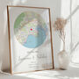 The Place We Met Personalised Map Print Couples Valentines Gift, thumbnail 1 of 11
