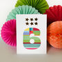 Mini Gold Star Number Six Card, thumbnail 3 of 5