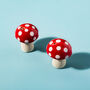 Red Mushroom Salt And Pepper Set, thumbnail 1 of 3