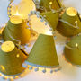 Mustard, Olive And Teal Pom Pom Fairy Lights, thumbnail 9 of 12