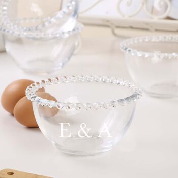 Personalised Initial Beaded Glass Bowl, 4 of 6