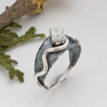 Handmade Silver Woodland Leaf Ring, 2 of 8