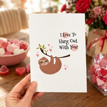 Funny Sloth Valentine’s Card, 3 of 6