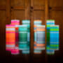 Striped Eco Pillar Candles 15cm And 10 Cm Tall, thumbnail 2 of 12