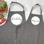 Personalised Father And Child Circle Design Apron Set, thumbnail 5 of 8