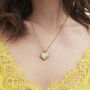 Gold Jasmine Heart Locket Necklace, thumbnail 2 of 9