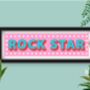 Framed Rock Star Typography Print, thumbnail 2 of 6
