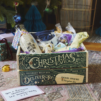 Vintage Stamp Christmas Eve Crate, 3 of 5