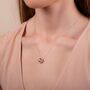Round Smoky Quartz 18k Rose Gold Plated Necklace, thumbnail 2 of 4