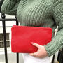 Personalised Leather Clutch Bag, thumbnail 2 of 6