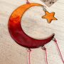 Moon And Star Sun Catcher Vibrant Orange And Red, thumbnail 7 of 7