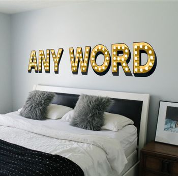 Personalised Light Up Letters Effect Wall Sticker, 3 of 4