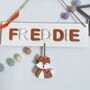 Personalised Children's Name Sign Door Plaque With Fox, thumbnail 2 of 3