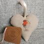 Robin Thinking Of You Gift, Hanging Heart Lavender Rose, thumbnail 12 of 12