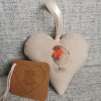 Robin Thinking Of You Gift, Hanging Heart Lavender Rose, 12 of 12
